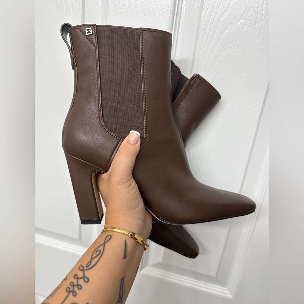Franco Sarto Dark Brown Ankle Boots